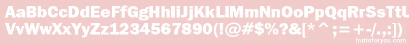 FranklinGothicItcHeavyBt Font – White Fonts on Pink Background