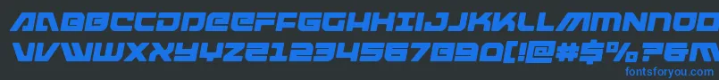 Armedlightningsemital Font – Blue Fonts on Black Background