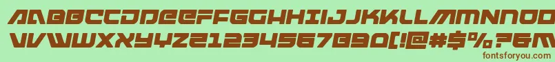 Armedlightningsemital Font – Brown Fonts on Green Background