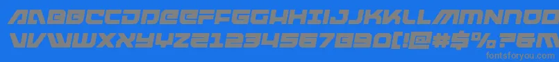 Шрифт Armedlightningsemital – серые шрифты на синем фоне