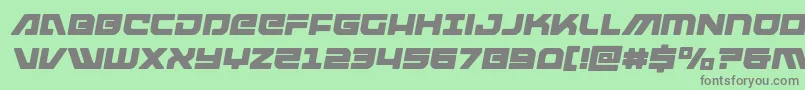 Armedlightningsemital Font – Gray Fonts on Green Background