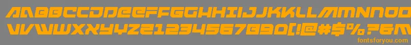 Armedlightningsemital Font – Orange Fonts on Gray Background