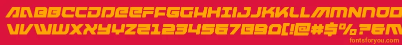 Armedlightningsemital Font – Orange Fonts on Red Background