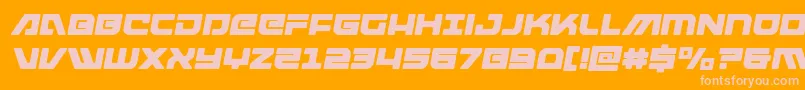 Armedlightningsemital Font – Pink Fonts on Orange Background