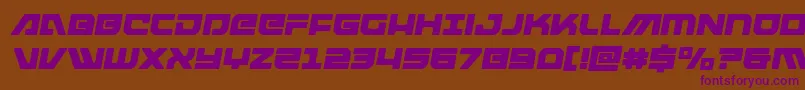 Armedlightningsemital Font – Purple Fonts on Brown Background