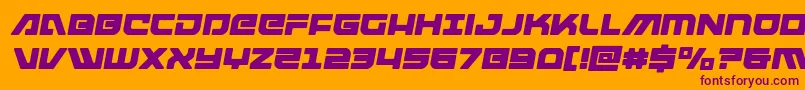 Armedlightningsemital Font – Purple Fonts on Orange Background