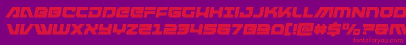 Armedlightningsemital Font – Red Fonts on Purple Background