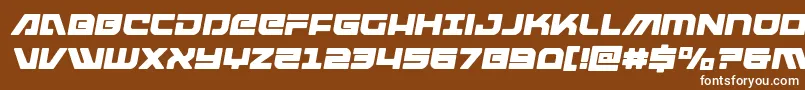 Armedlightningsemital Font – White Fonts on Brown Background