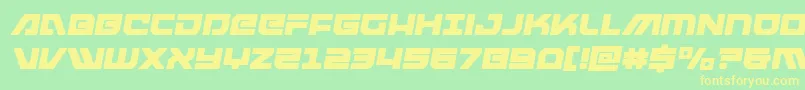 Armedlightningsemital Font – Yellow Fonts on Green Background