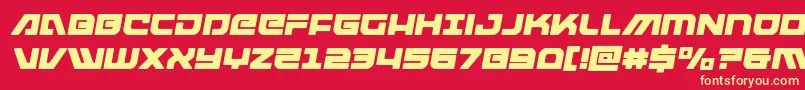Armedlightningsemital Font – Yellow Fonts on Red Background