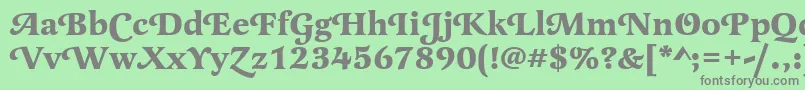 フォントLatienneswatBold – 緑の背景に灰色の文字