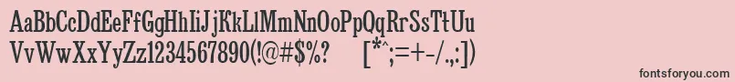 Police BruskovayaCompPlain110n – polices noires sur fond rose