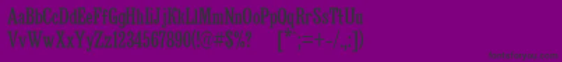 フォントBruskovayaCompPlain110n – 紫の背景に黒い文字