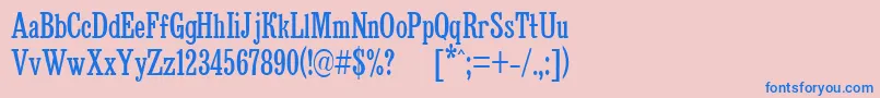 BruskovayaCompPlain110n Font – Blue Fonts on Pink Background