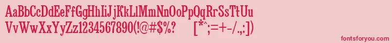 BruskovayaCompPlain110n Font – Red Fonts on Pink Background