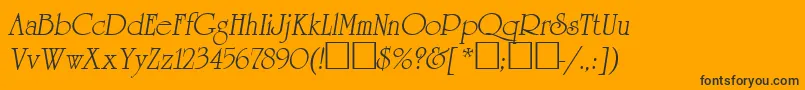 AgreveranceOblique Font – Black Fonts on Orange Background
