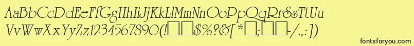 AgreveranceOblique Font – Black Fonts on Yellow Background