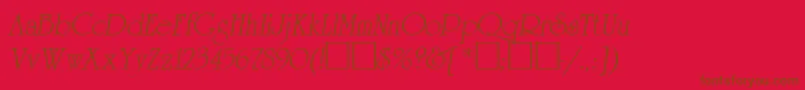 AgreveranceOblique Font – Brown Fonts on Red Background