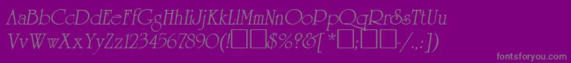 AgreveranceOblique Font – Gray Fonts on Purple Background
