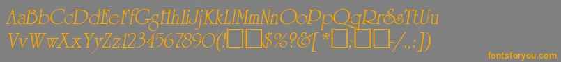 AgreveranceOblique Font – Orange Fonts on Gray Background