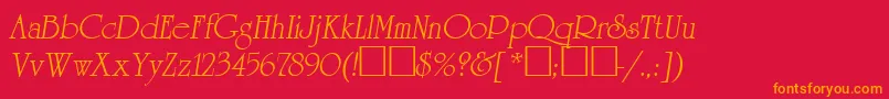 AgreveranceOblique Font – Orange Fonts on Red Background