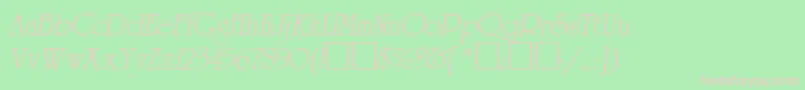 AgreveranceOblique Font – Pink Fonts on Green Background