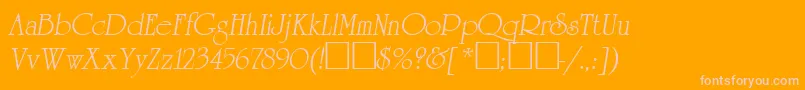 AgreveranceOblique Font – Pink Fonts on Orange Background