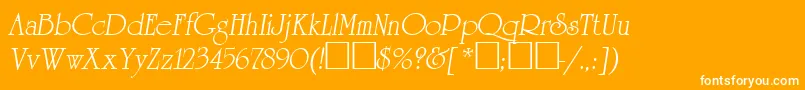 AgreveranceOblique Font – White Fonts on Orange Background