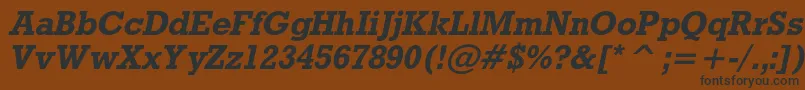 RodeocBolditalic Font – Black Fonts on Brown Background