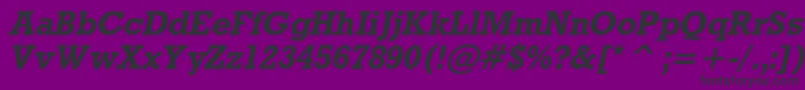 RodeocBolditalic Font – Black Fonts on Purple Background