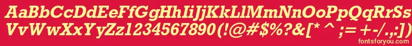 RodeocBolditalic Font – Yellow Fonts on Red Background