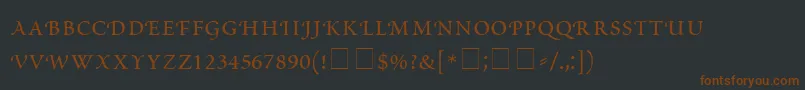 ScriptoriaSmallCapsSsi Font – Brown Fonts on Black Background