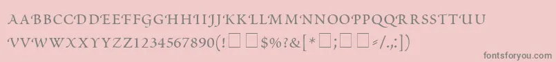 フォントScriptoriaSmallCapsSsi – ピンクの背景に灰色の文字