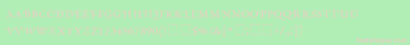 ScriptoriaSmallCapsSsi Font – Pink Fonts on Green Background