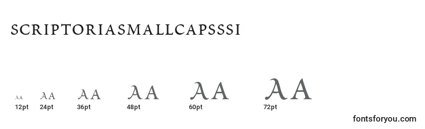 Размеры шрифта ScriptoriaSmallCapsSsi