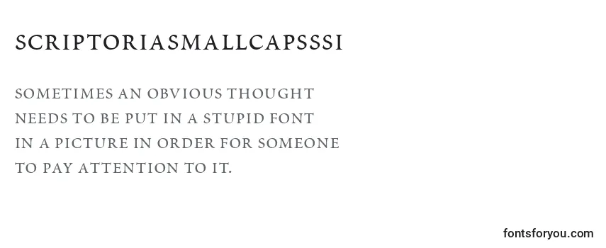Review of the ScriptoriaSmallCapsSsi Font