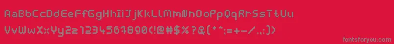 フォントWebpixelBitmapBold – 赤い背景に灰色の文字