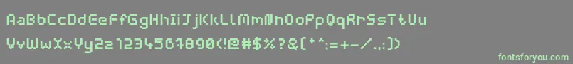 WebpixelBitmapBold-fontti – vihreät fontit harmaalla taustalla
