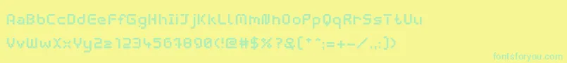 WebpixelBitmapBold Font – Green Fonts on Yellow Background