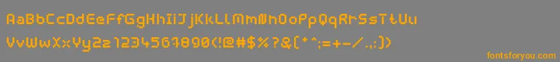 WebpixelBitmapBold Font – Orange Fonts on Gray Background