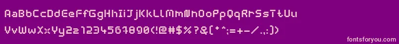 WebpixelBitmapBold Font – Pink Fonts on Purple Background