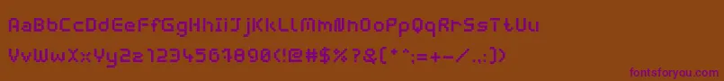 Шрифт WebpixelBitmapBold – фиолетовые шрифты на коричневом фоне