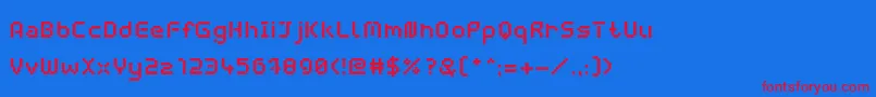 WebpixelBitmapBold Font – Red Fonts on Blue Background