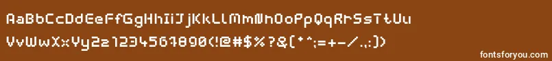 フォントWebpixelBitmapBold – 茶色の背景に白い文字