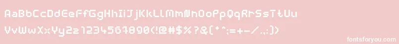 Шрифт WebpixelBitmapBold – белые шрифты на розовом фоне