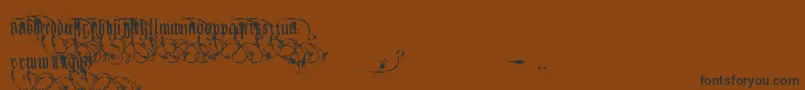 Kingjola Font – Black Fonts on Brown Background