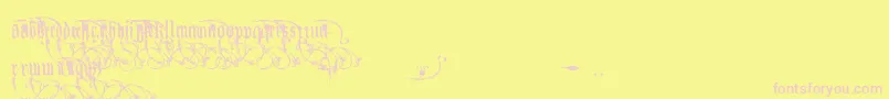 Kingjola Font – Pink Fonts on Yellow Background