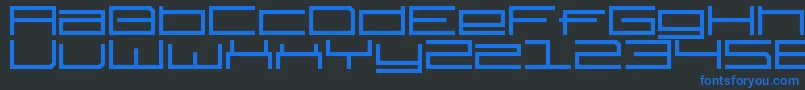 TechnotilDawn Font – Blue Fonts on Black Background
