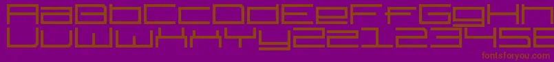 TechnotilDawn-Schriftart – Braune Schriften auf violettem Hintergrund