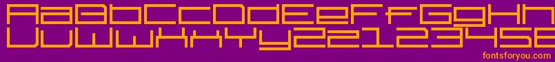 Police TechnotilDawn – polices orange sur fond violet